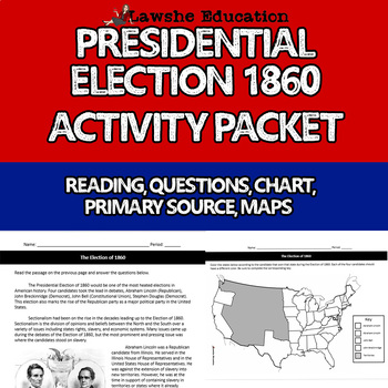 election of 1860 map worksheet