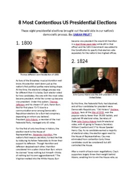 Preview of Elections: 8 of the Most Controversial Presidential Elections
