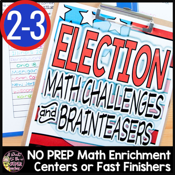 Preview of Presidential Election 2020 | Election Activities | Election Math Worksheets