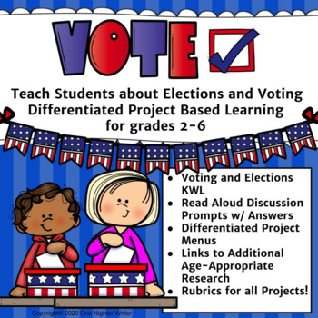 Preview of Elections & Voting PBL (Printable AND Distance Learning Versions)