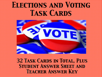 Preview of Elections and Voting Task Cards
