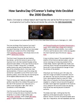 Preview of Elections and Voting: The Election of 2000 - O'Connor's "Swing Vote"