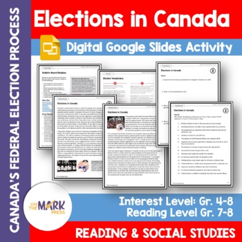 Preview of Elections in Canada - Google Slides & Printables!