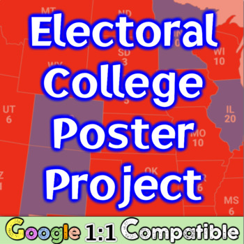 Preview of Electoral College Student Project Students Research, Map, + Math Integration