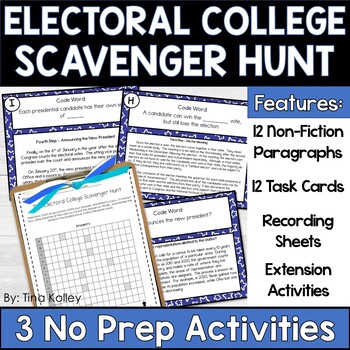 Preview of Electoral College - Election Process - Presidential Election Scavenger Hunt