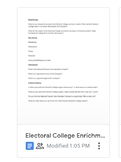 Electoral College Enrichment Template