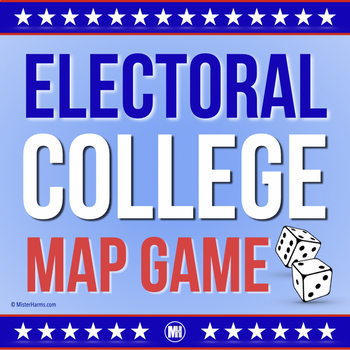 Preview of Electoral College Map Game Simulation & Activity | Presidential Election 2024