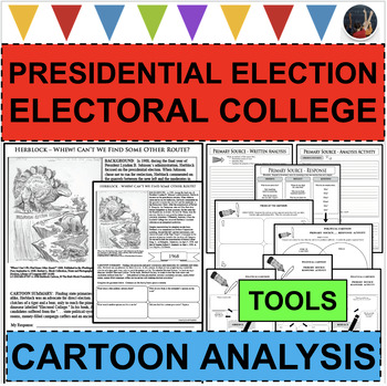 Preview of PRESIDENTIAL ELECTION Electoral Political Cartoon Primary Source Analysis 1968