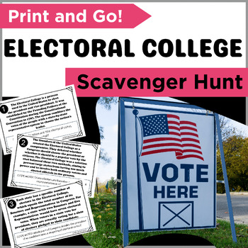 Preview of Electoral College Scavenger Hunt Game Presidential Election Activity