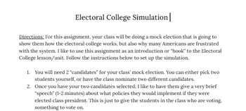 Preview of Electoral College Simulation