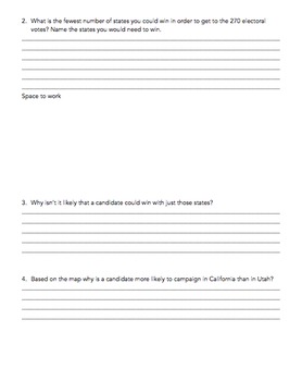 Electoral College Worksheet by The Wright Ladies | TpT