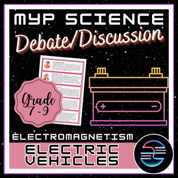 Preview of Electric Cars Debate - Electromagnetism - Grade 7-9 MYP Middle School Science