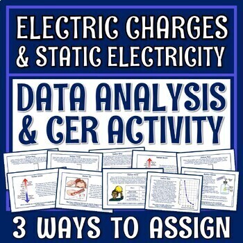 Preview of Electric Charges and Static Electricity Activity CER Worksheet and Stations
