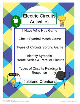 Preview of Distance Learning Electric Circuit Activites