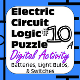 Electric Circuit Logic Puzzle #10a Digital with Batteries 