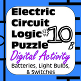 Electric Circuit Logic Puzzle #10b Digital with Batteries 