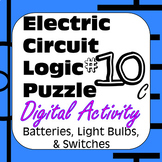 Electric Circuit Logic Puzzle #10c Digital with Batteries 