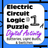Electric Circuit Logic Puzzle #1a Digital with Batteries L