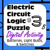 Electric Circuit Logic Puzzle #3b Digital with Batteries L