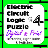 Electric Circuit Logic Puzzle #4 Batteries Light Bulbs &Sw