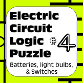 Electric Circuit Logic Puzzle #4 with Batteries Light Bulb
