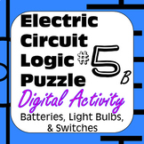 Electric Circuit Logic Puzzle #5b Digital with Batteries L