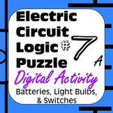 Electric Circuit Logic Puzzle #7a Digital with Batteries L