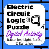 Electric Circuit Logic Puzzle #9a Digital with Batteries L