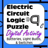Electric Circuit Logic Puzzle #9c Digital with Batteries L