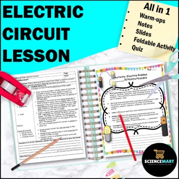 Preview of Electric Circuit  Notes, Slides and Activity Guided Reading Lesson