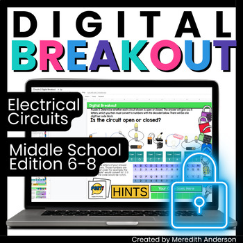 Preview of Electrical Circuits - Digital Breakout for Middle School