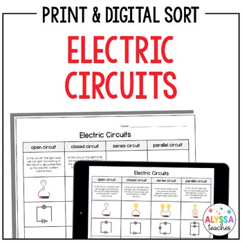 Preview of Electric Circuits Sorting Activity