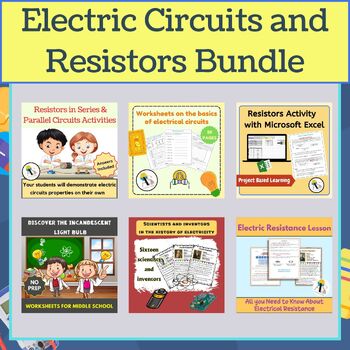 Preview of Electric Circuits and Resistors Activities and Worksheets Bundle