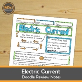 Electric Current in Electrical Circuits Doodle Sheet Visua
