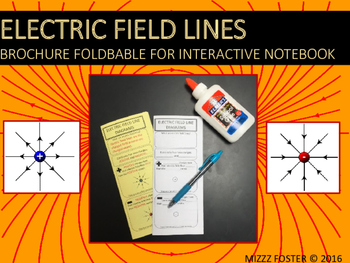 Preview of Electric Field Lines Brochure Graphic Organizer Notes
