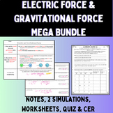 Electric & Gravitational Force Mega Bundle (Notes, Simulat