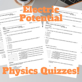 Electric Potential Physics Quiz Bundle, Retakes, & Key Included!