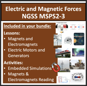 Preview of Electric and Magnetic Forces Middle School Unit Bundle - MS-PS2-3