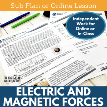 Preview of Electric and Magnetic Forces - Sub Plans - Print or Digital