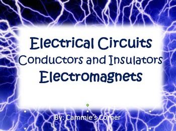 Preview of Electrical Circuits-Conductors/Insulators/Electromagnets  POWERPOINT WITH NOTES