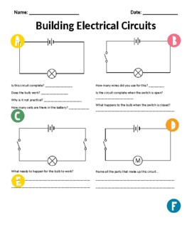 electrical circuits practical worksheet by edumacatin tpt