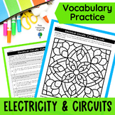 Electrical Circuits Worksheets - Color by Number Science R