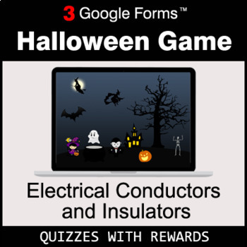 Preview of Electrical Conductors and Insulators | Halloween Decoration Game | Google Forms