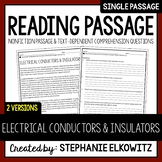Electrical Conductors and Insulators Reading Passage | Pri