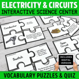 Electricity and Electrical Circuits Vocabulary Puzzle Acti