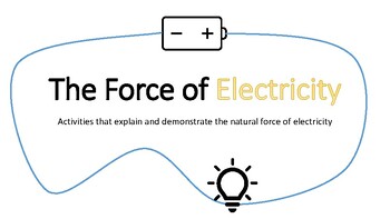 Preview of Electrical Force Activities