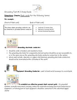 Preview of Electrical: Grounding Test Study Guide: Vocational Technical High School
