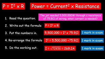 Electrical Power And P I2 X R Higher The Power Equations Lower Ability