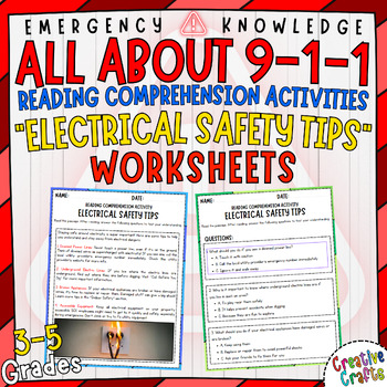 Preview of All About 911 Electrical Safety Tips Reading Comprehension Passage and Questions