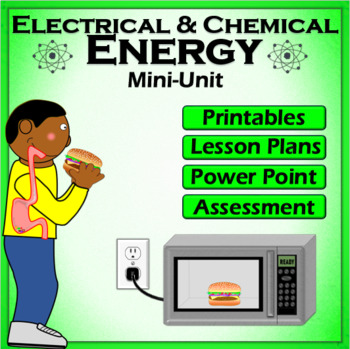 Preview of Electrical and Chemical Energy Mini Unit - PPT, Printables, Lesson Plans & Quiz